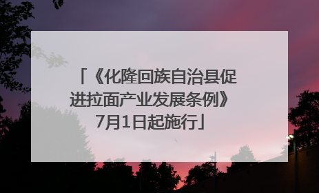 《化隆回族自治县促进拉面产业发展条例》7月1日起施行