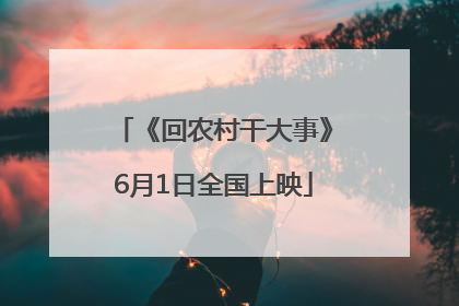 《回农村干大事》6月1日全国上映