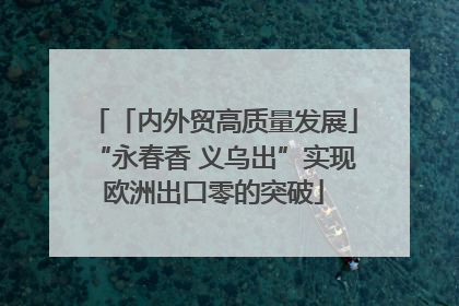 「内外贸高质量发展」“永春香 义乌出”实现欧洲出口零的突破