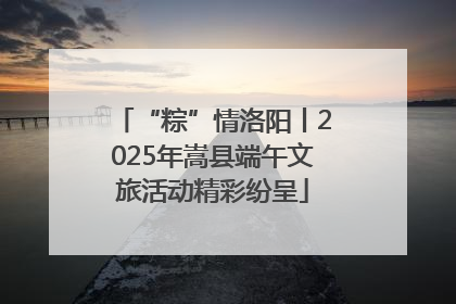 “粽”情洛阳丨2025年嵩县端午文旅活动精彩纷呈