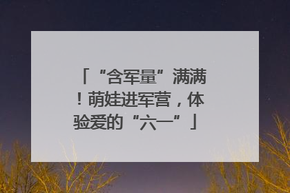 “含军量”满满！萌娃进军营，体验爱的“六一”