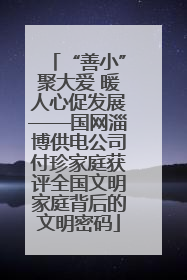 “善小”聚大爱 暖人心促发展——国网淄博供电公司付珍家庭获评全国文明家庭背后的文明密码