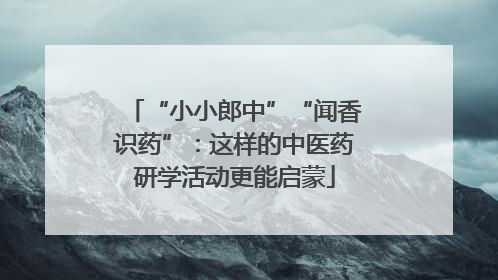 “小小郎中”“闻香识药”：这样的中医药研学活动更能启蒙