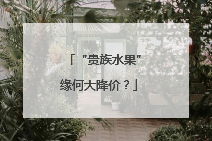 “贵族水果”缘何大降价？
