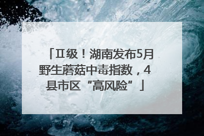 Ⅱ级！湖南发布5月野生蘑菇中毒指数，4县市区“高风险”