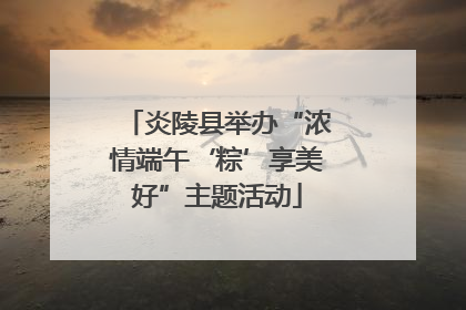 炎陵县举办“浓情端午‘粽’享美好”主题活动