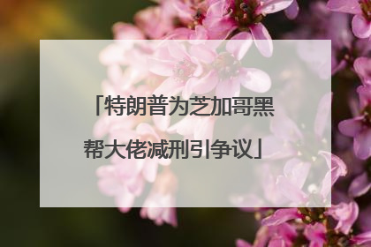 特朗普为芝加哥黑帮大佬减刑引争议