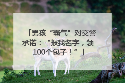 男孩“霸气”对交警承诺：“报我名字，领100个包子！”