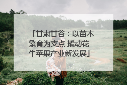 甘肃甘谷：以苗木繁育为支点 撬动花牛苹果产业新发展
