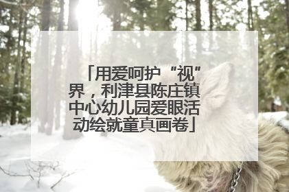 用爱呵护“视”界，利津县陈庄镇中心幼儿园爱眼活动绘就童真画卷