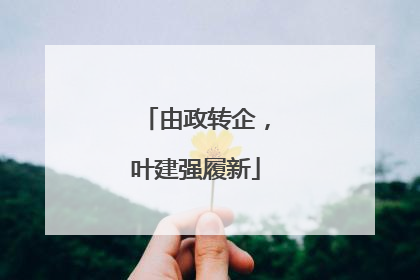 由政转企，叶建强履新