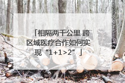 相隔两千公里 跨区域医疗合作如何实现“1+1>2”