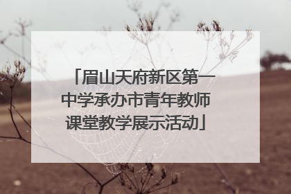 眉山天府新区第一中学承办市青年教师课堂教学展示活动