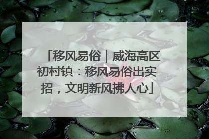 移风易俗｜威海高区初村镇：移风易俗出实招，文明新风拂人心