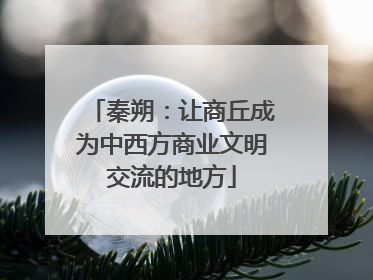 秦朔：让商丘成为中西方商业文明交流的地方
