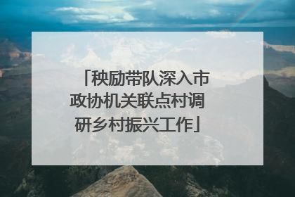 秧励带队深入市政协机关联点村调研乡村振兴工作