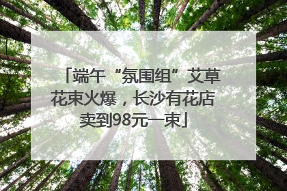 端午“氛围组”艾草花束火爆，长沙有花店卖到98元一束