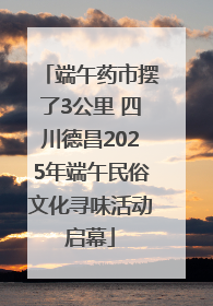 端午药市摆了3公里 四川德昌2025年端午民俗文化寻味活动启幕