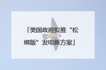 美国政府拟推“松绑版”发电新方案