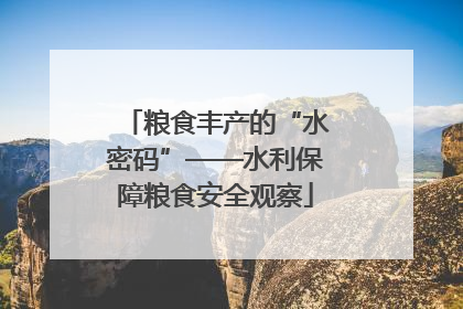 粮食丰产的“水密码”——水利保障粮食安全观察