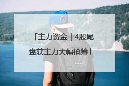 主力资金｜4股尾盘获主力大幅抢筹