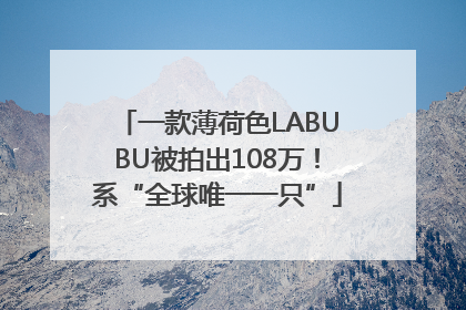 一款薄荷色LABUBU被拍出108万！系“全球唯一一只”