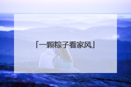 一颗粽子看家风