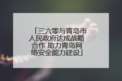 三六零与青岛市人民政府达成战略合作 助力青岛网络安全能力建设