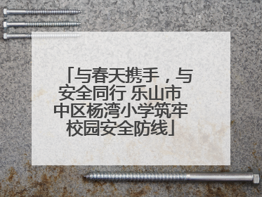 与春天携手，与安全同行 乐山市中区杨湾小学筑牢校园安全防线