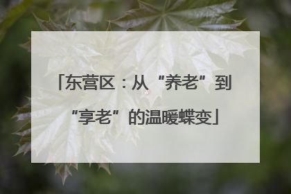 东营区：从“养老”到“享老”的温暖蝶变