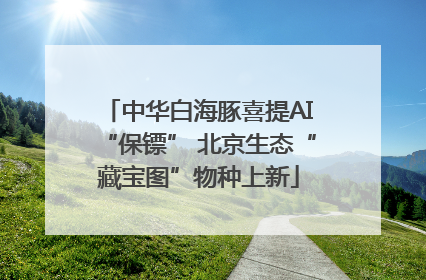 中华白海豚喜提AI“保镖” 北京生态“藏宝图”物种上新
