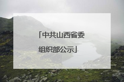 中共山西省委组织部公示
