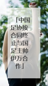 中国足协按合同终止与国足主帅伊万合作
