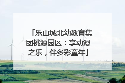 乐山城北幼教育集团桃源园区：享动漫之乐，伴多彩童年
