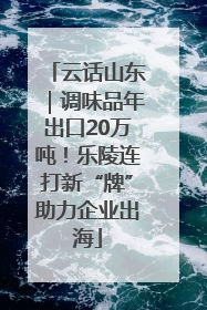 云话山东｜调味品年出口20万吨！乐陵连打新“牌”助力企业出海