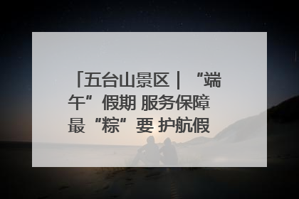 五台山景区｜“端午”假期 服务保障最“粽”要 护航假期“不打烊”