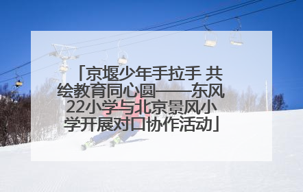 京堰少年手拉手 共绘教育同心圆——东风22小学与北京景风小学开展对口协作活动