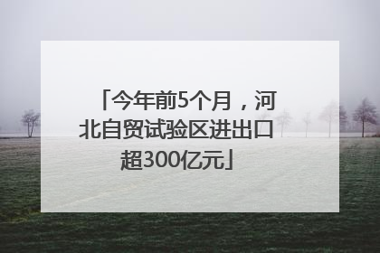今年前5个月，河北自贸试验区进出口超300亿元
