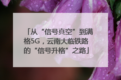 从“信号真空”到满格5G，云南大临铁路的“信号升格”之路