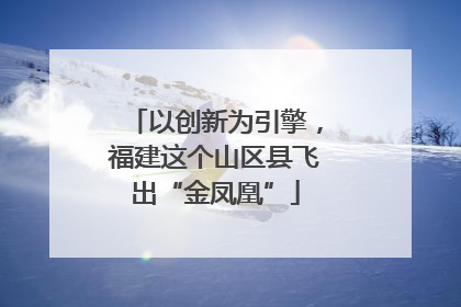 以创新为引擎，福建这个山区县飞出“金凤凰”