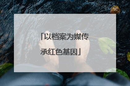 以档案为媒传承红色基因