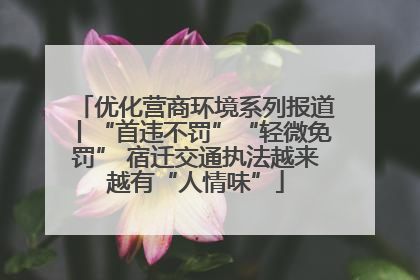 优化营商环境系列报道丨“首违不罚”“轻微免罚” 宿迁交通执法越来越有“人情味”
