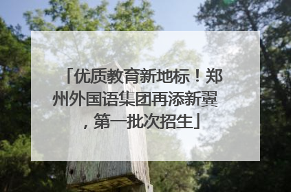 优质教育新地标！郑州外国语集团再添新翼，第一批次招生