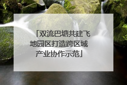 双流巴塘共建飞地园区打造跨区域产业协作示范