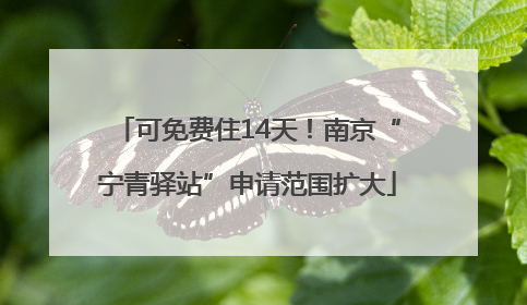 可免费住14天！南京“宁青驿站”申请范围扩大