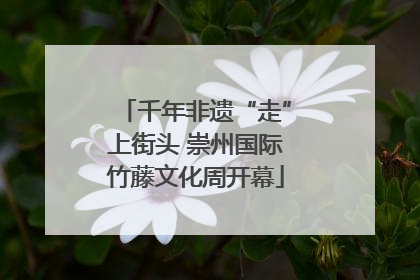 千年非遗“走”上街头 崇州国际竹藤文化周开幕