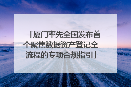 厦门率先全国发布首个聚焦数据资产登记全流程的专项合规指引