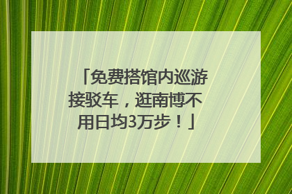 免费搭馆内巡游接驳车，逛南博不用日均3万步！