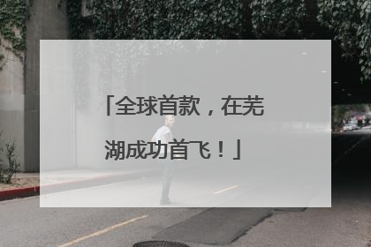 全球首款，在芜湖成功首飞！