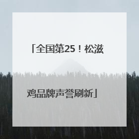 全国第25！松滋鸡品牌声誉刷新